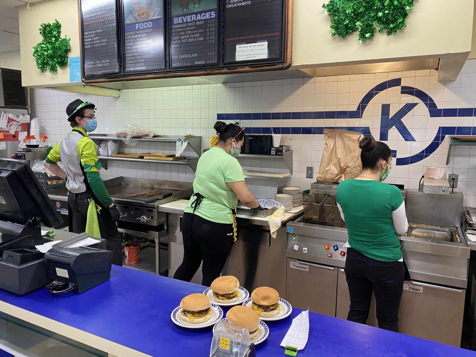 Kewpee Sandwich Shop getting food ready